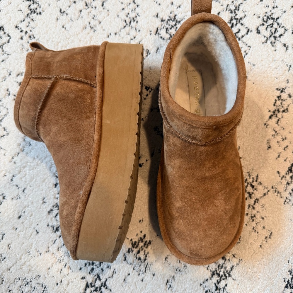 Madden Girl Tan Suede Platform Shoes